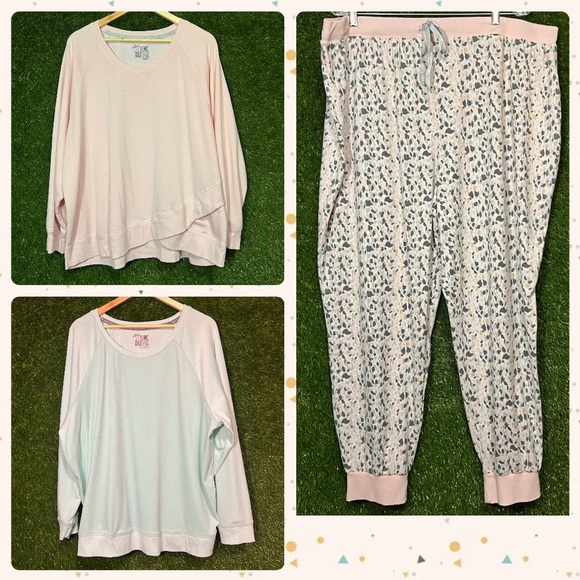 Muk Luks Other - Muk Luks 3 Piece Pajama Set Animal Print